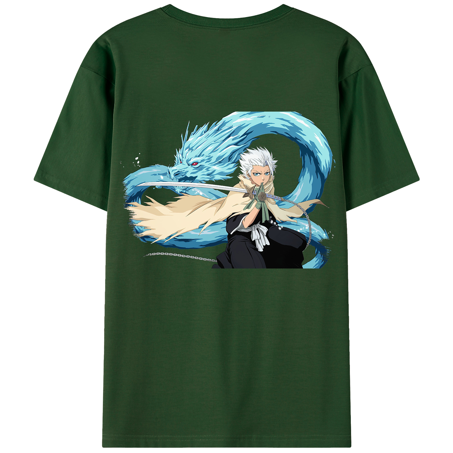 （画像用） ブリーチ 日番谷冬獅郎（ひつがや とうしろう） BLEACH Hitsugaya Toushirou 綿100％半袖Tシャツ（背面プリント）